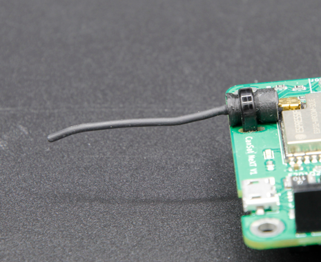 Antenne fastgjort med en 3d-printet støtte